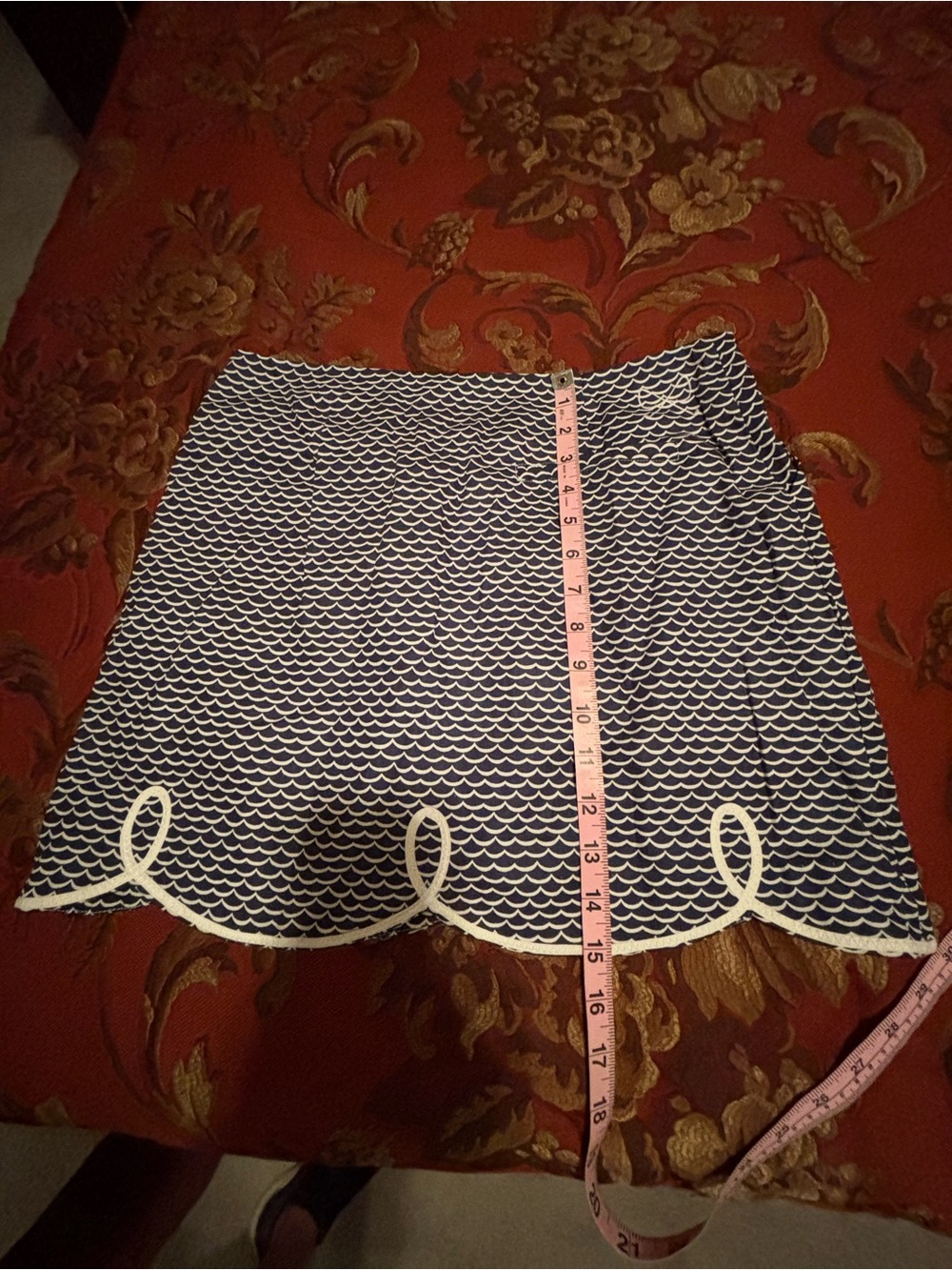 NWT Sydney Elizabeth sz 6 blue white Scalloped Hem Golf or casual Skirt skirt - Picture 9 of 13